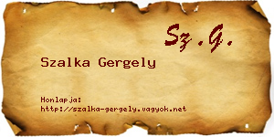 Szalka Gergely névjegykártya