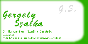 gergely szalka business card